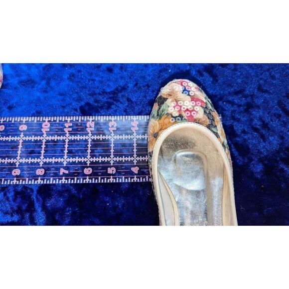 Beifuni floral sequin flats size 38 looks to be about a size 6. Vintage? - Picture 5 of 5